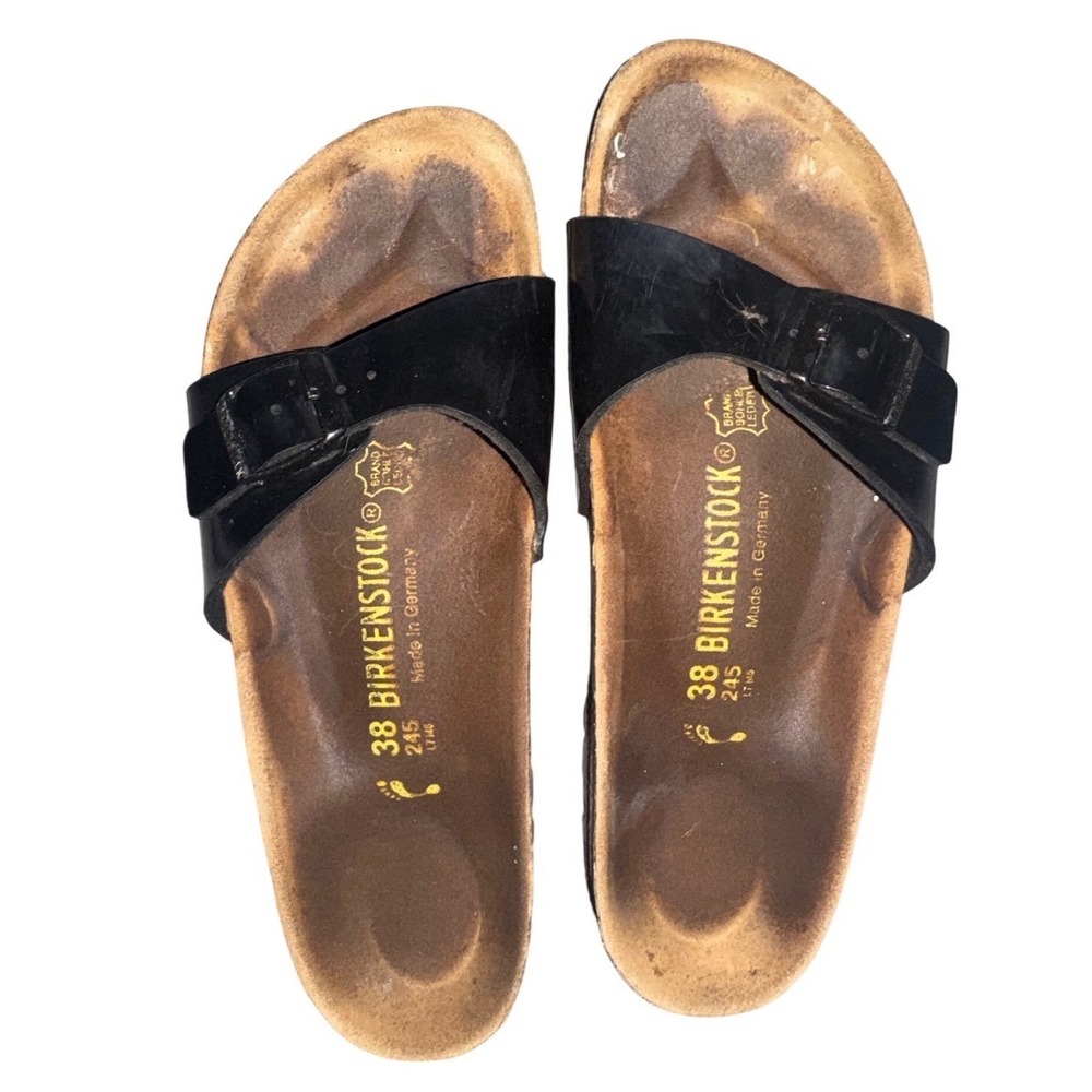 Birkenstock Patent Black Madrid Sandals Women's 38 EU / 7–7.5 US Regular Fit